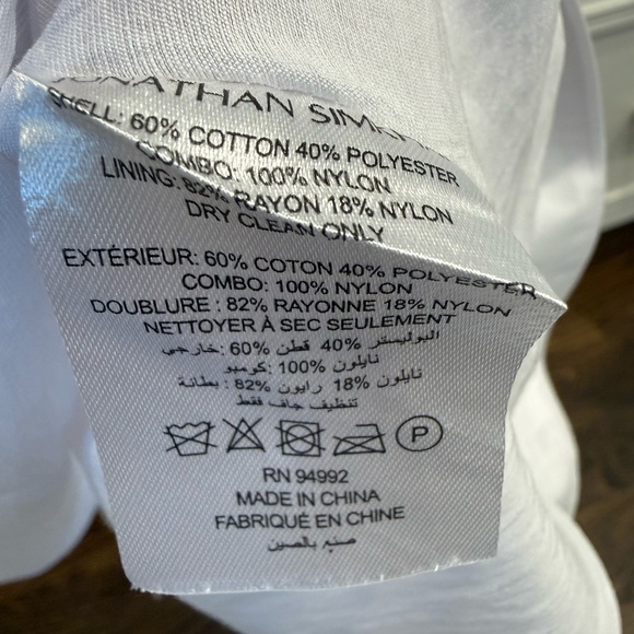 Jonathan Simkhai Aulora White Mini Dress – Size Medium – Excellent Condition - Picture 11 of 11